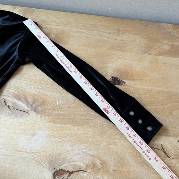 THOMO DRESS 34-XS MAXI VINTAGE VELVET BUTTON FRONT WESTERN FLAIR WITCHY GOTH - Picture 12 of 13